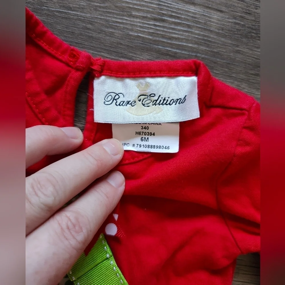 Rare Editions 6 Month Christmas Tree Outfit